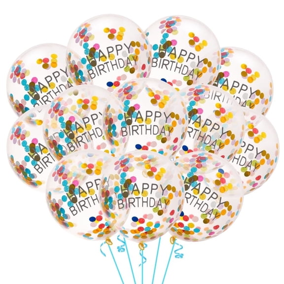 Haooryx Confetti Latex Balloons for Birthday Party Decoration,30 Count