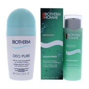 Biotherm Deo Pure Antiperspirant Roll-On and Homme Aquapower 2 Pc Kit - 2.53oz Deodorant Roll-On, 2.53oz Moisturizer