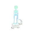 thumbnail image 2 of Kuokaa Dancing Skeleton Aquarium Bubbler with Air Hose and Weighted Base Air-Powered Halloween Fish Tank Ornament Jointed Arms Moving as Bubbles Rise (White-Multicolor Glow), 2 of 7