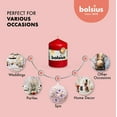 thumbnail image 4 of BOLSIUS 10 Bougies Piliers Rouges - 2.25 x 3.25 Pouces - Qualité Européenne Premium - Emballées Individuellement - 17 Heures de Combustion - Sans Goutte Sans Fumée Non Parfumées pour Dîner, Mariage, Fête, & Restaurant, 4 of 8