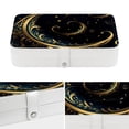 thumbnail image 4 of Crescent Elegant Jewelry Box Organizer with Removable Compartment for Earrings - Portable PU Leather Case, 4 of 6