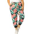 thumbnail image 2 of Unique Bargains Women's Plus Tropical Floral Elastic Waist Pants with Pockets, 2 of 8