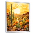 thumbnail image 2 of Designart "Gold Cactus Grove" Cactus Floater Framed Wall Art Living Room, 2 of 5