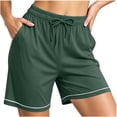 thumbnail image 5 of Juesizh Womens Plus Size Pajama Shorts Elastic Waist Bermuda Shorts Casual Comfy Solid Color Loungewear Sleep Pants, S-5XL, 5 of 8
