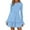 Blue, variant on PRETTYGARDEN Womens Fall Fashion Long Bell Sleeve Mini Sweater Dress Casual Crewneck A Line Knit Short Cocktail Dresses