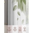thumbnail image 6 of Modern Sage Green Sheer Curtains 96 Inch Length 2 Panels Set, Gradient Floral Abstract Bohemian White Voile Window Treatment Semi Sheer Long Curtains Drapes for Bedroom/Living Room/Kitchen 52"x96"x2, 6 of 7