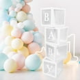 thumbnail image 4 of Baby Boxes with Letters 4 Transparent Balloon Ransparent Balloon Block Bride Shower, Baby Shower, Wedding Christmas Hall for Gender Reveal Birthday Wedding Baby Shower Decorations, 4 of 7