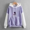 thumbnail image 2 of Sudadera Para Mujer Sudaderas Con Cuello Redondo Moda Casual Impreso Blusa de Manga Larga Tops Sudadera Patchwork Con Capucha Odeerbi  ODB146030, 2 of 6