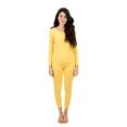 thumbnail image 1 of Pyjama Femme Ensemble 2 Pcs Uni 100 % Coton Jaune Taille Petite, 1 of 2
