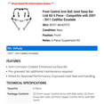 thumbnail image 2 of Front Control Arm Ball Joint Sway Bar Link Kit 6 Piece - Compatible with 2007 - 2011 Cadillac Escalade 2008 2009 2010, 2 of 2