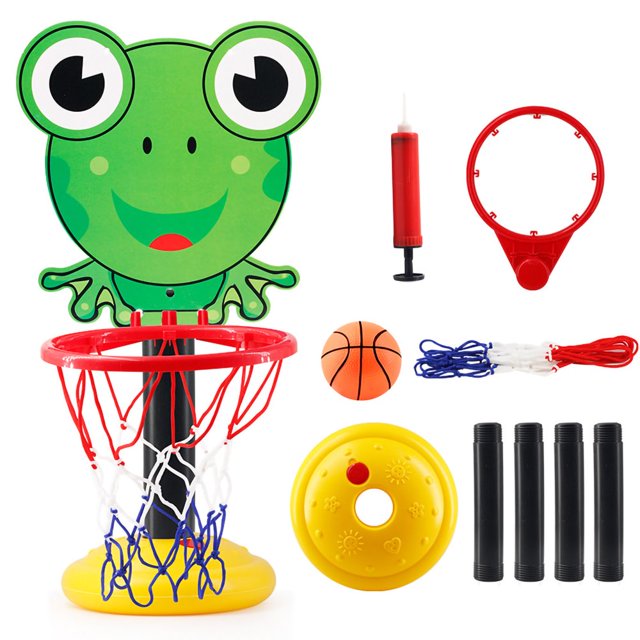 1 Ensemble de Jouets Support de Basketball Réglable avec Filets de Base Panier Stable Stimuler le Potentiel Sportif Gonfleur Petit Singe Jouets de Basketball Jouets d'Intérieur