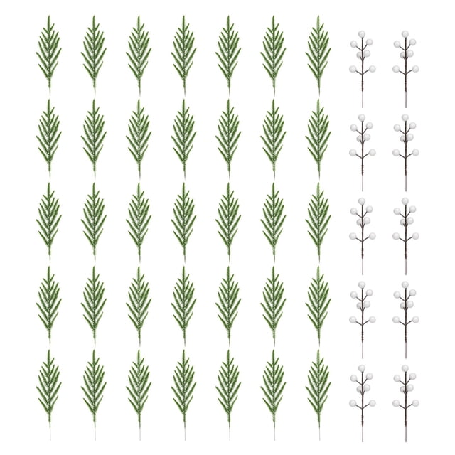 TIELUTT Branches Aiguilles de Baies Rouges avec Houx pour Fleurs Extérieures Fleurs Tropicales Fleurs Extérieures Fleurs Suspendues Extérieures Fleurs d'Été