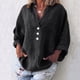 thumbnail image 1 of Ichuanyi liquidación de moda para mujeres tops de color sólido de manga larga y lino camisa suelta blusa en V tops casuales ICHUANYI WER2023081602422, 1 of 7