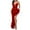 DT-Red, variant on DailyTrove Women's One-Shoulder Split Gown-Sleeveless-Floor-Length-Satin-for Gala/Wedding- Split