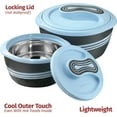 thumbnail image 7 of Pinnacle 3.6 qt Insulated Casserole Dish with Lid – Hot & Cold Warmer Blue, 7 of 7