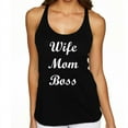 thumbnail image 2 of Family Mother Wife Mom Boss Lady Printed Design Tank Top Soft and Comfy Tank Top, Lightweight Tank Top Color Black Small, 2 of 3