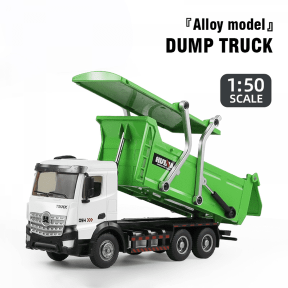 Dump Truck Toy 1:50 Construction Vehicle Alloy Transport Truck for Kids Boys Girls Christmas Gifts & Adults Home Decor(White)