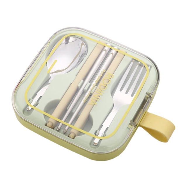 Stainless Steel Chopsticks,304 Stainless Steel 3-Piece Portable Tableware Set for Travel and Camping