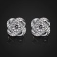 thumbnail image 2 of Pendientes retro creativos de moda Yashi Pendientes de trébol de cuatro hojas con diamante blanco, 2 of 5