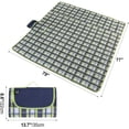 thumbnail image 6 of REDCAMP Extra Large Picnic Blanket Waterproof Sandproof, Durable Oxford Foldable Picnic Mat Outdoor Blanket for Lawn Park Beach Travel, Portable with Tote Bag, Blue Green Yellow, 6 of 7