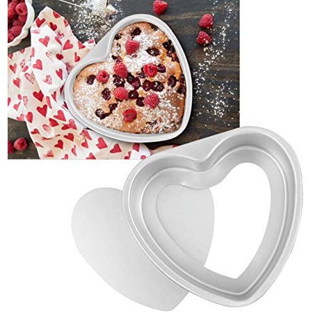 

LYU-Base Plate Heart Shape Cake Pan Aluminium Alloy DIY Cake Mould Baking Cheese Bread Tray Kitchen Tools for Family Dinners Friends Gatherings Festivals-0905