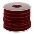 thumbnail image 1 of Rollo de Cinta de Terciopelo 12x20 Yardas 10 mm Ancho Rojo Vino Sunnimix Cinta de bricolaje, 1 of 7