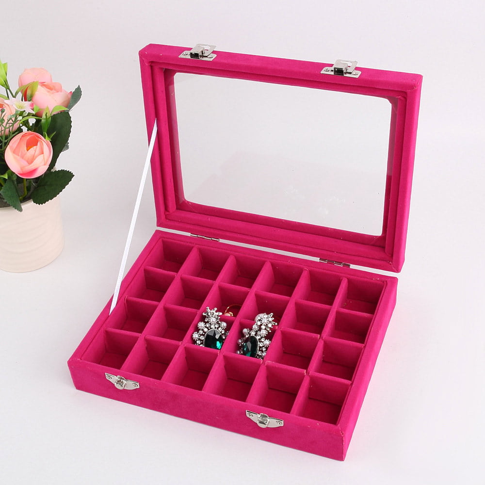 Karcher Circle Shaped Mini Jewelry Box Pu Leather Simple Jewelry