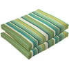 Topanga Stripe Seat Cushion 2-Pack, Sea Grass