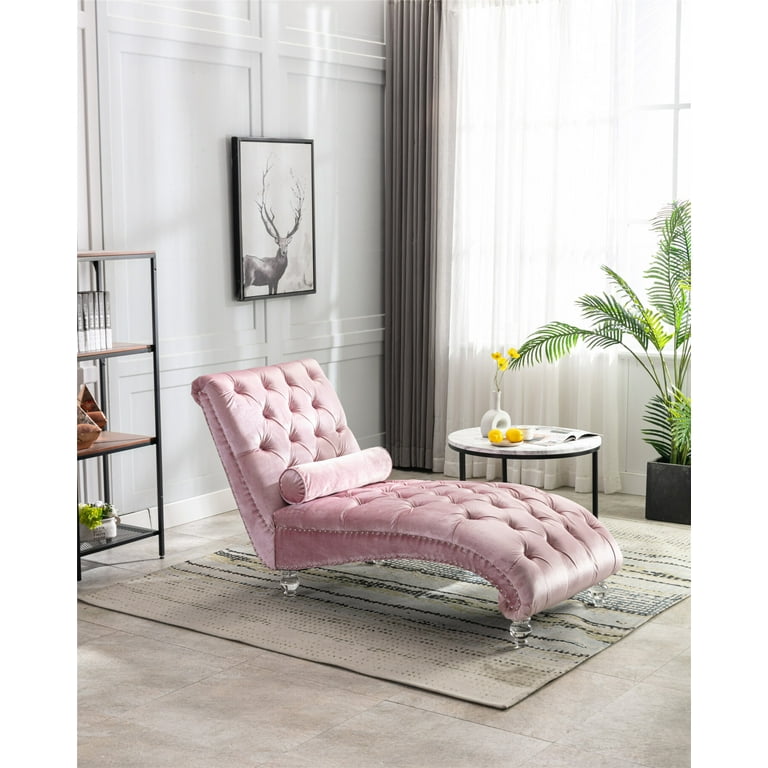 Pink velvet chaise sofa hotsell