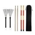 thumbnail image 2 of Pawsdot Drum Accessory Brush Assorted Color Wooden Handle with Retractable Metal Loop and Nylon Bag, 2 of 6
