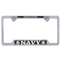 United States Navy Open Metal License Plate Frame