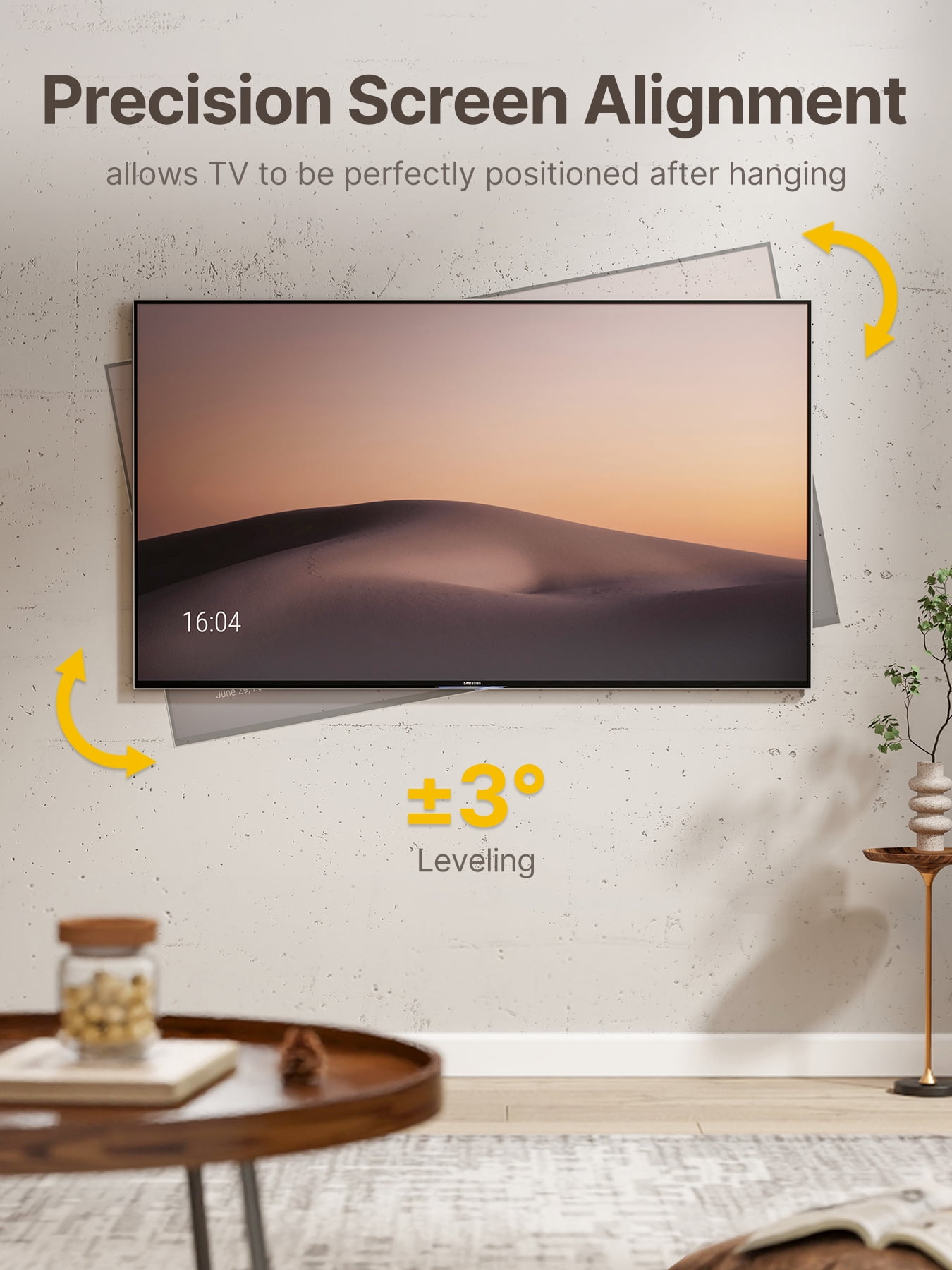 monTEK Ultra Slim TV Wall Mount for 43 –90" TVs, Articulating Swivel Bracket with Cable Management, VESA up to 600x400mm, 132lbs Capacity