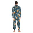 thumbnail image 4 of FORMRS Onesies Pajama for Adults Unisex Hoodie Winter Jumpsuit One Piece Sleepwear, Sizes S-2XL, Blue Oranges, 4 of 7