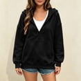thumbnail image 4 of cocolona Pullover Hoodies for Women Deep V Neck Long Sleeve Trendy Sweatshirts Casual Solid Color Tops, 4 of 7