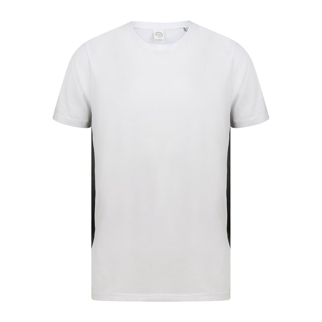 SF - Camiseta Contraste para Adultos Unisex (Blanco, Negro)