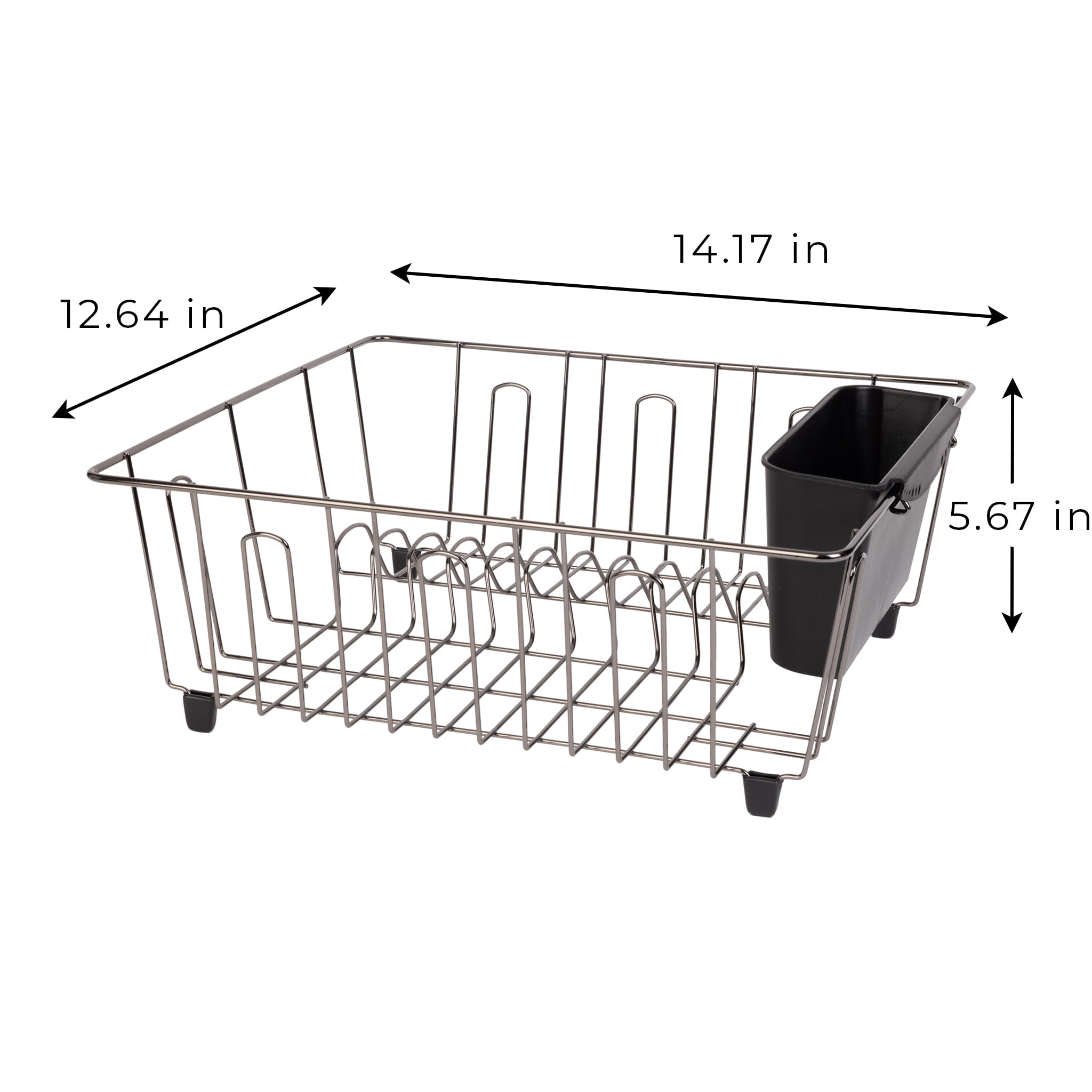 Small Steel Dish Drainer Black - Brightroom™