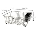 thumbnail image 4 of Mainstays Small Dish Drainer Rack - Chrome/Black, 4 of 9