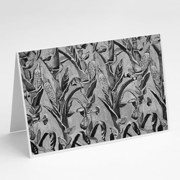 Corn Ironwork Fence Greeting Cards and Envelopes Pack of 8