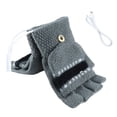 thumbnail image 2 of 6uds. Guantes calefactables eléctricos de medio dedo con carga USB para escalar senderismo (masculino) gris, 2 of 2
