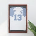 thumbnail image 6 of Merrick Lane Jersey Display Case, 24x36, Hanger Display, Solid Pine Wood, Mahogany Finish, 6 of 13