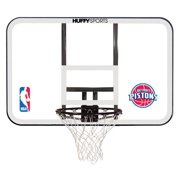 Spalding 44 inch Polycarbonate Backboard with Slam Jam Rim - Detroit Pistons Mounted Basketball System