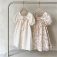 thumbnail image 4 of Nouvelle Mode 2023 Robe à Manches Courtes pour Filles Printemps Automne Coton Enfants Mignon Décontracté Floral Vestido Tenues, 4 of 7