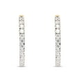 thumbnail image 2 of AFFY 1.10CT Round Moissanite Diamond Hoop Earrings for Women 14K Yellow Gold over Sterling Silver, 2 of 7