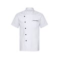 thumbnail image 1 of zdhoor Men's Short Sleeve Chef Jacket Classic Chef Coat Chef Shirt Kitchen Restaurant Hotel Work White 3XL, 1 of 7
