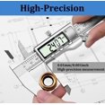 thumbnail image 4 of CAROSE Digital Caliper, 6 Inch/150mm Stainless Steel Vernier Caliper with IP54 Large LCD Screen and Inch/Millimeter Conversion, 4 of 7