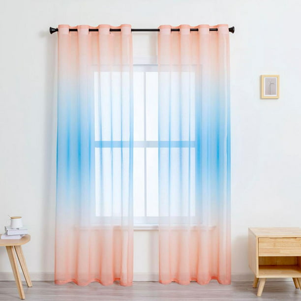 Orange Curtains For Bedroom Decor, Aqua And Orange Curtains