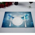 thumbnail image 1 of YUSDECOR Shiny Abstract Dragonfly Futuristic Colorful Kitchen Dining Table Mats Placemats Size 12x18 Inches, Set of 2 Pieces, 1 of 2