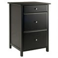 thumbnail image 5 of Pemberly Row 3-Piece Transitional Solid Wood Writing Desk Set in Black, 5 of 15