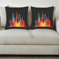 thumbnail image 3 of Set of 2 18x18in Throw Pillow Covers with Colorful Triangular Geometric Design - Modern Art for Couch Bed or Car Decor, 3 of 8