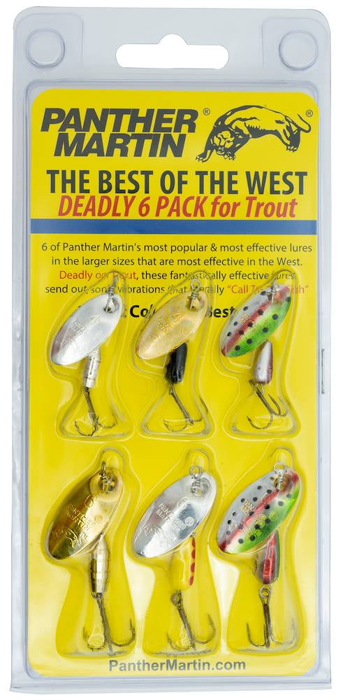 Panther Martin BW6 Best of the West Spinners Fishing Lure Kit - Assorted - Pack of 6